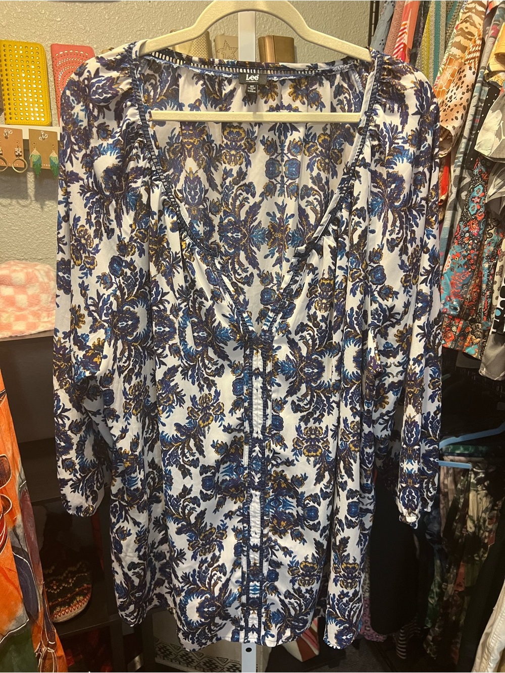 Lee Blue and White Floral Tunic